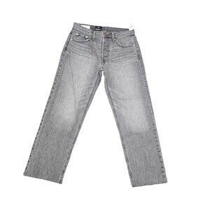 Gap Cheeky Straight‎ High Rise Grey Jeans 28 6P Raw Hem Womens Denim